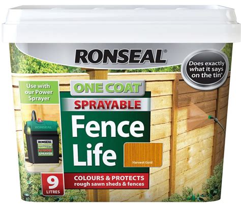 ronseal sprayable fence paint b&q.